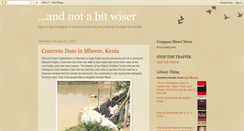 Desktop Screenshot of and-not-a-bit-wiser.blogspot.com