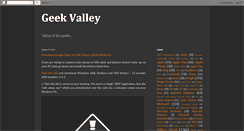 Desktop Screenshot of geekvalley.blogspot.com