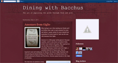Desktop Screenshot of diningwithbacchus.blogspot.com