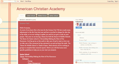 Desktop Screenshot of americanchristianacademy.blogspot.com