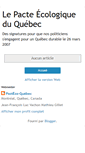 Mobile Screenshot of pacte-ecologique-quebec.blogspot.com