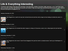 Tablet Screenshot of lifeandeverythinginteresting.blogspot.com