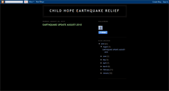 Desktop Screenshot of childhopearthquakerelief.blogspot.com