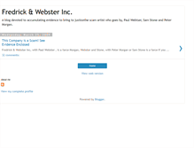 Tablet Screenshot of fredrickandwebster.blogspot.com
