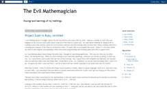 Desktop Screenshot of evilmathemagician.blogspot.com