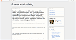 Desktop Screenshot of dorranceauthorblog.blogspot.com