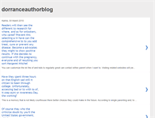Tablet Screenshot of dorranceauthorblog.blogspot.com