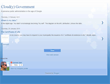 Tablet Screenshot of cloudygovernment.blogspot.com