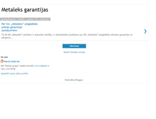 Tablet Screenshot of metaleks-garantijas.blogspot.com