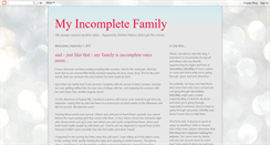 Desktop Screenshot of myincompletefamily.blogspot.com