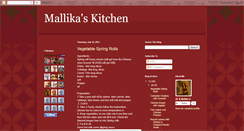 Desktop Screenshot of mallikasureshkitchen.blogspot.com