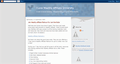 Desktop Screenshot of i-love-wealthy-affiliate-university.blogspot.com