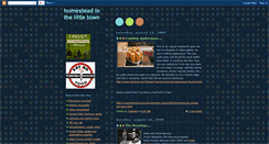 Desktop Screenshot of homesteadinthelittletown.blogspot.com