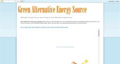 Desktop Screenshot of green-alternative-energy-source.blogspot.com