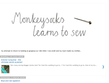 Tablet Screenshot of monkeysockslearnstosew.blogspot.com