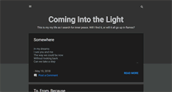 Desktop Screenshot of comingintothelight.blogspot.com