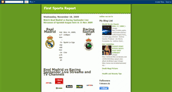 Desktop Screenshot of first-sports-report.blogspot.com