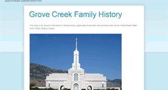 Desktop Screenshot of grovecreekfamilyhistory.blogspot.com