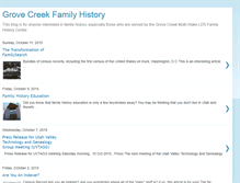 Tablet Screenshot of grovecreekfamilyhistory.blogspot.com