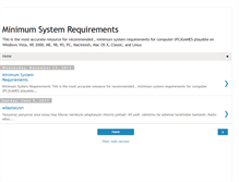 Tablet Screenshot of minimum-system-requirements.blogspot.com