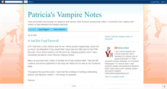 Desktop Screenshot of patricias-vampire-notes.blogspot.com