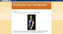 Desktop Screenshot of boxingbysydvanderpool.blogspot.com