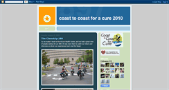 Desktop Screenshot of coasttocoastforacure2010.blogspot.com