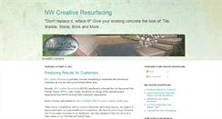 Desktop Screenshot of nwcreativeresurfacing.blogspot.com