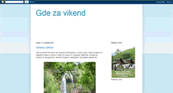 Desktop Screenshot of gde-za-vikend.blogspot.com