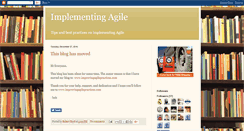 Desktop Screenshot of implementingagile.blogspot.com