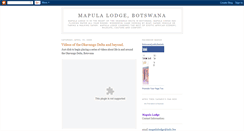 Desktop Screenshot of mapula-lodge-botswana.blogspot.com