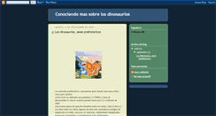 Desktop Screenshot of conociendomassobrelosdinosaurios.blogspot.com