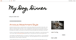 Desktop Screenshot of mydogdinner.blogspot.com