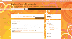 Desktop Screenshot of kulinerfoodindonesia.blogspot.com