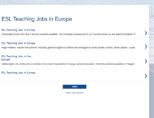 Tablet Screenshot of eslteachingjobsineurope.blogspot.com