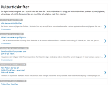 Tablet Screenshot of kulturtidskrifter.blogspot.com