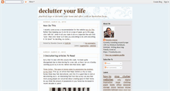 Desktop Screenshot of declutteryrlife.blogspot.com