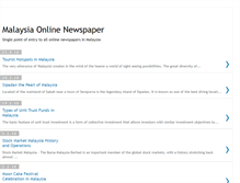 Tablet Screenshot of malaysiaonlinenewspaper.blogspot.com