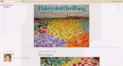 Desktop Screenshot of pokeydotquilting.blogspot.com