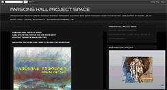 Desktop Screenshot of parsonshallprojectspace.blogspot.com