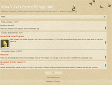 Tablet Screenshot of missvickisparrotvillage.blogspot.com