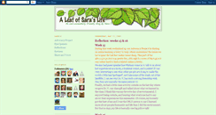 Desktop Screenshot of aleafofsaraslife.blogspot.com