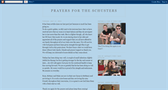 Desktop Screenshot of prayersfortheschusters.blogspot.com