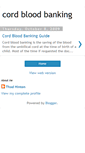Mobile Screenshot of bankingoncordblood.blogspot.com