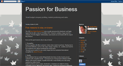 Desktop Screenshot of passionforbusiness.blogspot.com