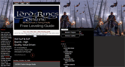 Desktop Screenshot of lotr-online-leveling-guides.blogspot.com