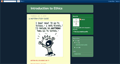 Desktop Screenshot of introductiontoethics.blogspot.com