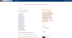 Desktop Screenshot of capewoodlist.blogspot.com