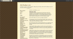 Desktop Screenshot of jobseeker101.blogspot.com