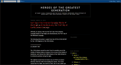 Desktop Screenshot of heroesofthegreatestgeneration.blogspot.com